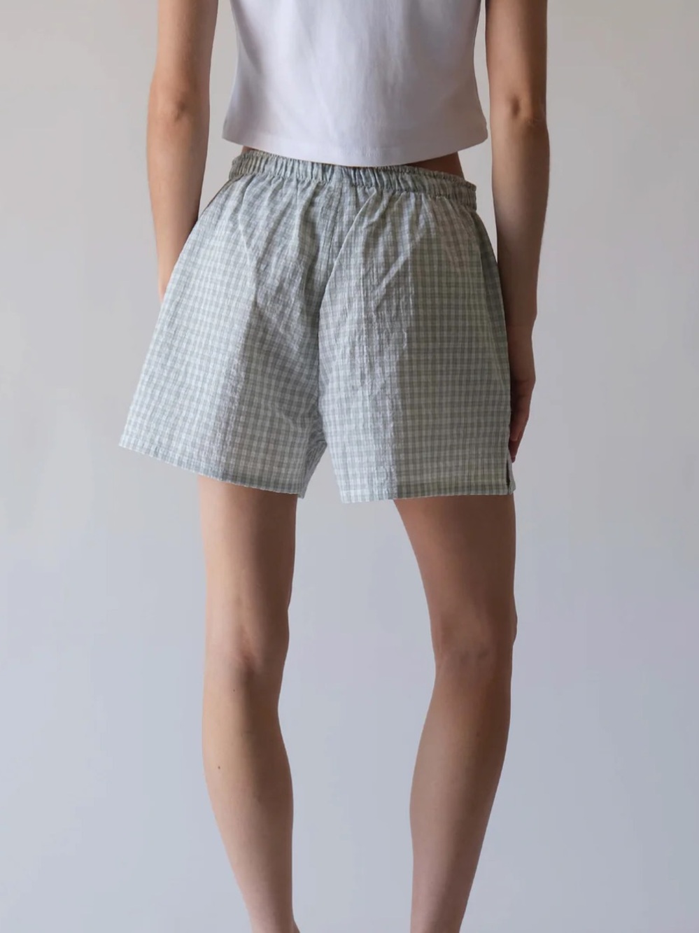 Saint Paradiso Boxer Short - Green Gingham - Picture 4 of 6